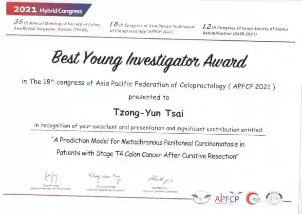 APFCP 2021 Best Young Investigator Award